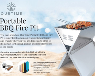Portable BBQ Fire Pit Stainless Steel